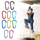 Maxbell 10Pcs D Shaped Carabiners Small Snap Hook Carabiner Clip for Backpack Bag