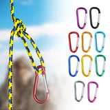 Maxbell 10Pcs D Shaped Carabiners Small Snap Hook Carabiner Clip for Backpack Bag