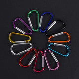 Maxbell 10Pcs D Shaped Carabiners Small Snap Hook Carabiner Clip for Backpack Bag