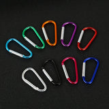 Maxbell 10Pcs D Shaped Carabiners Small Snap Hook Carabiner Clip for Backpack Bag