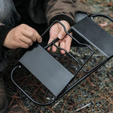 Maxbell Folding Campfire Grill Retractable Camping Cooking Grate for BBQ Backpacking