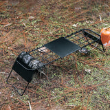 Maxbell Folding Campfire Grill Retractable Camping Cooking Grate for BBQ Backpacking
