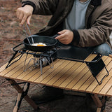 Maxbell Folding Campfire Grill Retractable Camping Cooking Grate for BBQ Backpacking