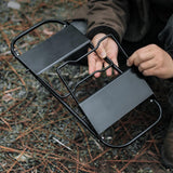 Maxbell Folding Campfire Grill Retractable Camping Cooking Grate for BBQ Backpacking