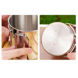 Maxbell Camping Cup Tea Water Cup 304Stainless Steel Portable for Backpacking Hiking 600ml