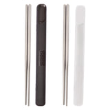 Maxbell Titanium Chopsticks Camping Chopsticks Portable Tableware for Hiking Kitchen Black