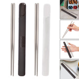 Maxbell Titanium Chopsticks Camping Chopsticks Portable Tableware for Hiking Kitchen Black