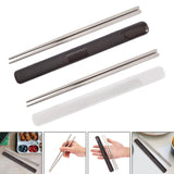 Maxbell Titanium Chopsticks Camping Chopsticks Portable Tableware for Hiking Kitchen Black