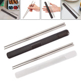 Maxbell Titanium Chopsticks Camping Chopsticks Portable Tableware for Hiking Kitchen Black