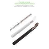 Maxbell Titanium Chopsticks Camping Chopsticks Portable Tableware for Hiking Kitchen Black