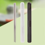 Maxbell Titanium Chopsticks Camping Chopsticks Portable Tableware for Hiking Kitchen Black