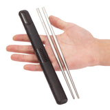 Maxbell Titanium Chopsticks Camping Chopsticks Portable Tableware for Hiking Kitchen Black