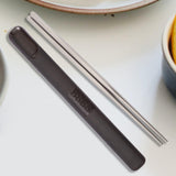 Maxbell Titanium Chopsticks Camping Chopsticks Portable Tableware for Hiking Kitchen Black