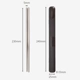 Maxbell Titanium Chopsticks Camping Chopsticks Portable Tableware for Hiking Kitchen Black