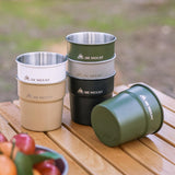 Maxbell Stainless Steel Mug Portable Lightweight Coffee Tea Water Cup for Travel BBQ Green