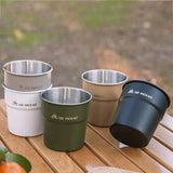 Maxbell Stainless Steel Mug Portable Lightweight Coffee Tea Water Cup for Travel BBQ Green