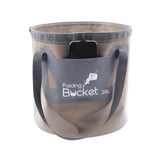 Maxbell Collapsible Bucket Foldable Water Bucket Water Container for Camping Boating Brown