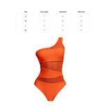 Maxbell Women Swimsuit Beachwear Padded Cup 1 Piece Bikini for Holiday Surfing Beach S Orange