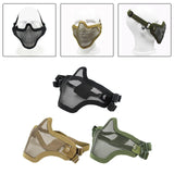 Maxbell Metal Iron Wire Mask Equipment Breathable Half Face Mask for Men Women Sport Black