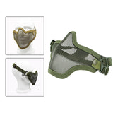 Maxbell Metal Iron Wire Mask Equipment Breathable Half Face Mask for Men Women Sport Green
