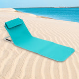Maxbell Floor Chair with Back Support Beach Folding Cushion Seat for Sporting Events