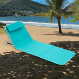 Maxbell Floor Chair with Back Support Beach Folding Cushion Seat for Sporting Events