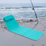 Maxbell Floor Chair with Back Support Beach Folding Cushion Seat for Sporting Events