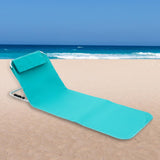 Maxbell Floor Chair with Back Support Beach Folding Cushion Seat for Sporting Events