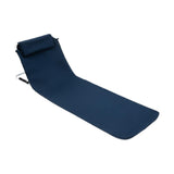 Maxbell Floor Chair with Back Support Beach Folding Cushion Seat for Sporting Events Dark Blue