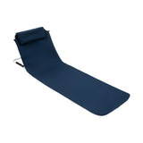 Maxbell Floor Chair with Back Support Beach Folding Cushion Seat for Sporting Events Dark Blue
