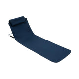Maxbell Floor Chair with Back Support Beach Folding Cushion Seat for Sporting Events Dark Blue