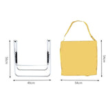 Maxbell Floor Chair with Back Support Beach Folding Cushion Seat for Sporting Events Yellow