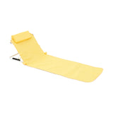 Maxbell Floor Chair with Back Support Beach Folding Cushion Seat for Sporting Events Yellow