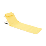 Maxbell Floor Chair with Back Support Beach Folding Cushion Seat for Sporting Events Yellow