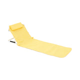 Maxbell Floor Chair with Back Support Beach Folding Cushion Seat for Sporting Events Yellow