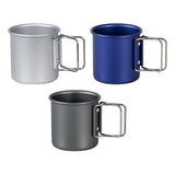 Maxbell Camping Cup Portable with Folding Handles Pot for Garden Backpacking Outdoor Argent
