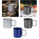 Maxbell Camping Cup Portable with Folding Handles Pot for Garden Backpacking Outdoor Argent