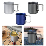 Maxbell Camping Cup Portable with Folding Handles Pot for Garden Backpacking Outdoor Argent