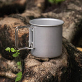 Maxbell Camping Cup Portable with Folding Handles Pot for Garden Backpacking Outdoor Argent