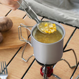Maxbell Camping Cup Portable with Folding Handles Pot for Garden Backpacking Outdoor Argent