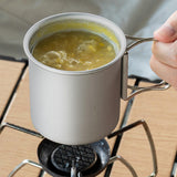 Maxbell Camping Cup Portable with Folding Handles Pot for Garden Backpacking Outdoor Argent
