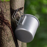Maxbell Camping Cup Portable with Folding Handles Pot for Garden Backpacking Outdoor Argent