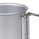 Maxbell Camping Cup Portable with Folding Handles Pot for Garden Backpacking Outdoor Argent