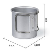Maxbell Camping Cup Portable with Folding Handles Pot for Garden Backpacking Outdoor Argent