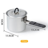 Maxbell Camping Pot 770ml Large Capacity Bowl Coffee Pot for Trekking Fishing Hiking