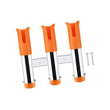 Maxbell 3 Line Fishing Rod Holder Pole Rest Fishing Pole Rack for Boats Garage Yacht Orange
