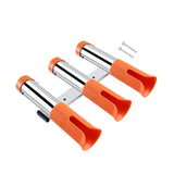 Maxbell 3 Line Fishing Rod Holder Pole Rest Fishing Pole Rack for Boats Garage Yacht Orange
