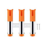 Maxbell 3 Line Fishing Rod Holder Pole Rest Fishing Pole Rack for Boats Garage Yacht Orange