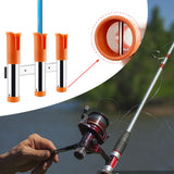 Maxbell 3 Line Fishing Rod Holder Pole Rest Fishing Pole Rack for Boats Garage Yacht Orange
