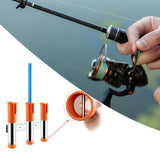 Maxbell 3 Line Fishing Rod Holder Pole Rest Fishing Pole Rack for Boats Garage Yacht Orange